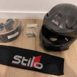 Casque STILO ST4 R Carbone équipé radio intercom et clips Hans